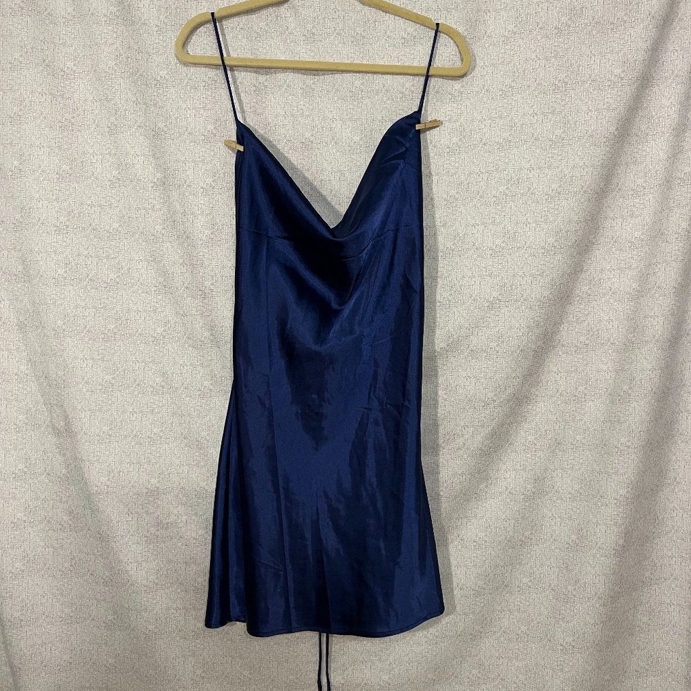 Princess Polly Blue Tie Back Mini Dress (US 14 / AU 18)